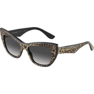 Dolce & Gabbana Kvinde DG4417 31638G Solbriller Acetat Sort Grå Cat Eye Normal Skygge