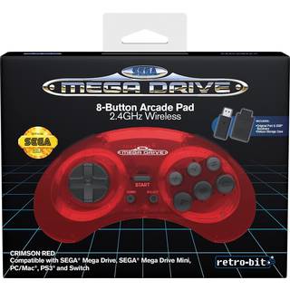 Retro-Bit SEGA Mega Drive USB - Crimson Red - Wired Controller - MAC