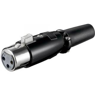 3 Pin XLR hun stik til lodning - Sort version