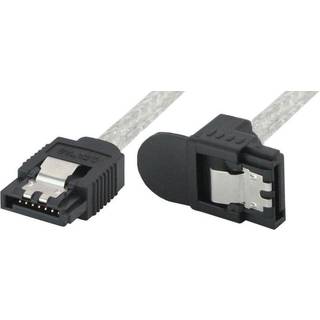 SATA 600 vinkel kabel - Transparent - 0.5 m
