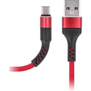 MXUC-01 USB-C Kabel (2A) Fast Charge, Röd