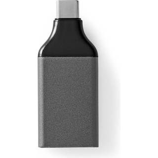 Nedis USB-C™ Adapter | USB 3.2 Gen 1 | USB-C™ Han | DisplayPort Hun | 4K@60Hz | Runde | Nikkelplateret | Grå / Sort | Konvolut