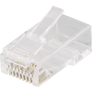 RJ45 connector til patchkabel Cat6a 20 stk. - Transparent