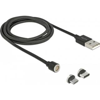 DELOCK Magnetic USB Data and Charging Cable Set for Micro USB / USB Ty