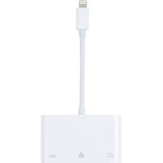 iPhone adapter till USB + 1000M Ethernet + lightning