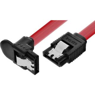 InLine SATA III-kabel, 90°, 75 cm, rød