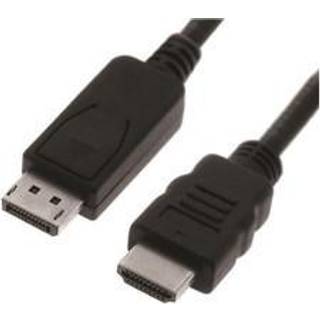 VALUE DisplayPort Kabel, 3,0m, Sort, Displayport: Han - HDMI: Han, Full HD