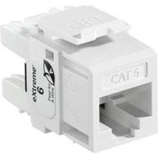 Leviton Modular jack extreme kat6 utp rj45 110-style enkle stk pakke hvid
