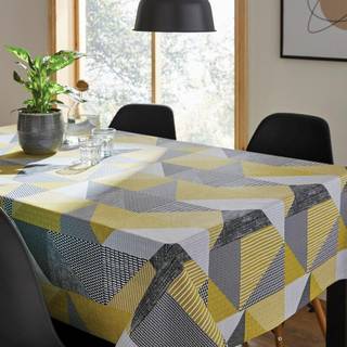 Catherine Lansfield Catherine Lansfield Ochre Yellow Larsson Geo 100% Cotton Table Cloth