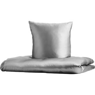 Silke sengetøj dobbeltdyne 200x220 cm - Gråt sengetøj - 100% Silke - Butterfly Silk