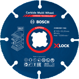 BOSCH EXPERT Skæreskive Carbide Multi Wheel EXPERT Carbide Multi Wheel X-LOCK skæreskive 125 mm, 22,23 mm