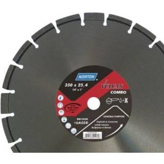 Norton Diamantklinge 350x10x2,8x25,4 vulcan Combo velegnet til byggematerialer, asfalt beton