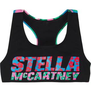 Stella McCartney Kids Logo active crop top - black - Y 4