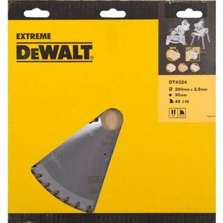Rundsavsklinge til træ DeWalt; 260x2,6x30,0 mm; Z48; 10°
