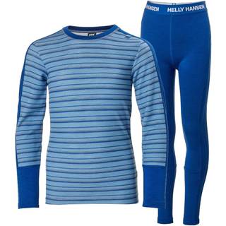Helly Hansen Juniors' Graphic LIFA® Merino Base Layer Set Skiundertøj Børn - Blue Fog - Blue Fog / 164 cm / 14 år