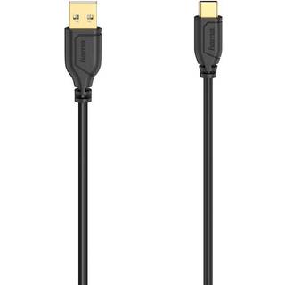 Hama Flexi Slim USB-A til USB-C-kabel - Sort