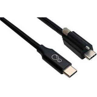 OCHNO USB-C to USB-C Cable Gen2,  One end with screw lock White 2.0m