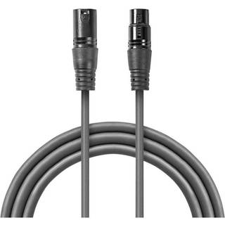 Digitalt DMX kabel (3 pin XLR han - 3 pin XLR hun), grå | 1,5 meter | PRIS-MATCH
