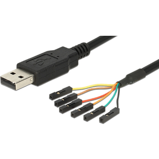 FTDI Chip adapterkabel - USB 2.0 han til TTL 6-Pin hun (3.3V)