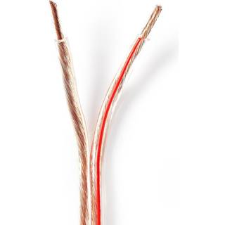 Nedis Højtaler Kabel | 2 x 4.00 mm² | CCA | 100.0 m | Runde | PVC | Gennemsigtig | Folie