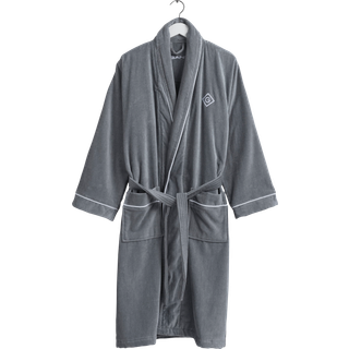 Gant Home Icon G Badekåbe S - Badekåbe & Tøfler Økologisk Bomuld Elephant Grey - 856005203-161-S