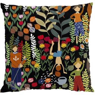 Arvidssons Textil Trädgård pudebetræk 47x47 cm Sort/Multi