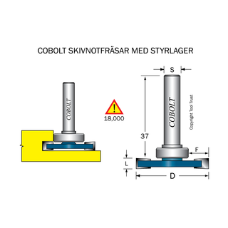 Cobolt 213-040 Skivenotfræser uden lager L=4 mm, D=36