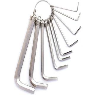 Nøglesæt med sekskantede nøgler 1.5-10mm Deli Tools EDL3100 (sølv)