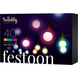 Twinkly Festoon Party Lights Lyskæde 40LED AWW G45 Bulbs ✓ På lager - klar til levering og afhentning