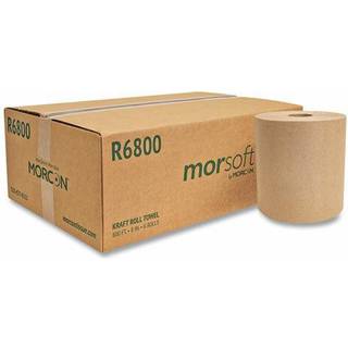 Morcon Paper R6800 Hardwound rulleh?ndkl?der 8-tommer x 800ft brun 6 ruller/karton