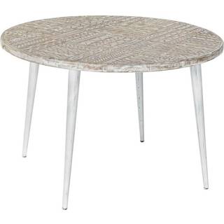 Sofabord DKD Home Decor 8424001820115 75 x 75 x 50 cm Gylden Metal Hvid Mangotræ (75 x 75 x 50 cm)