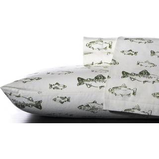 Eddie Bauer - Twin Sheet Set Warm Breathable Cotton Flannel Bedding With Deep Pockets b?rstet for ekstra bl?dhed Hyggeligt boligindretning Oeko -