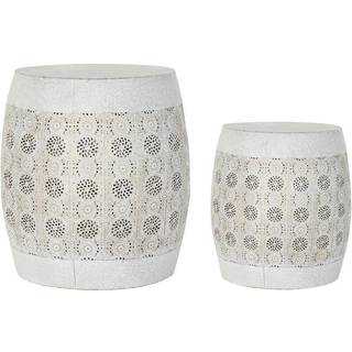 Sofabord DKD Home Decor Hvid Multifarvet Gylden Metal 40 x 40 x 42 cm