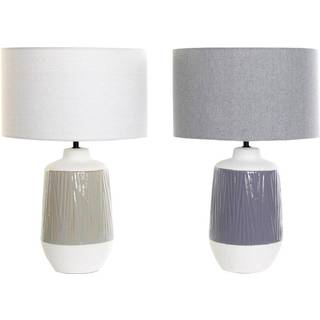 Bordlampe DKD Home Decor Polyester Porcelæn 220 V 40 W (2 pcs) (35 x 35 x 53 cm)