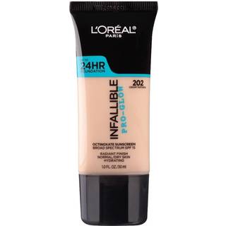 L'Oreal Paris Infallible Pro-Glow Foundation 24-timers holdbarhed Creamy Natural 202 Hydrerende Medium dækningsgrad SPF