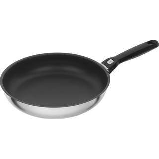 BALLARINI Pesaro Stegepande 28 cm, 18/10 rustfrit stål, Sølv-Sort