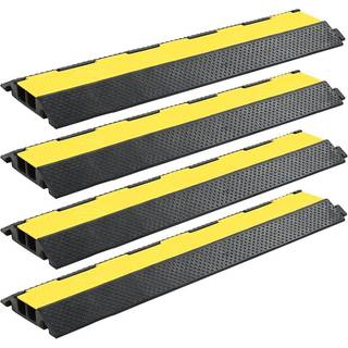 kabelbeskytterrampe 2 kanaler 4 stk. gummi 101,5 cm