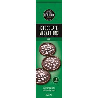 Nordthy Chokolade Medaljoner Mørk & Mint - 60 g