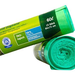 Secolan 1x15 Secolan Garbage Bags with drawstring 60 l green