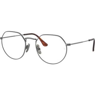 Ray - Ban Unisex RX8165V 1238 Optiske stel Titanium Grå Transparent Geometrisk Normal