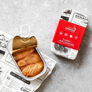Grøndals, Tunfilet i mild chili og olivenolie 120 g.