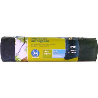 Secolan 1x10 Secolan Duty Heavy Garbage Bags, drawstring 120 l grey/sw