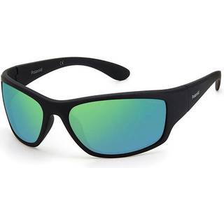 Polaroid Unisex PLD 7005/S 3OL/5Z Solbriller Plast Sort Grøn Firkantet Spejl