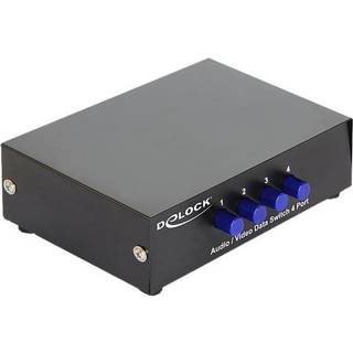 Delock 87637 4 porte Composite-switch kan bruges
