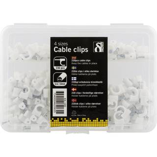DELTACO Cable Staple In Plastic With Steel Nails 230-Pack