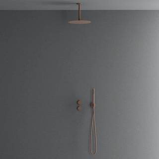 Primy termostat brusearmatur f/indbygning m/lang loftsbruser - rust