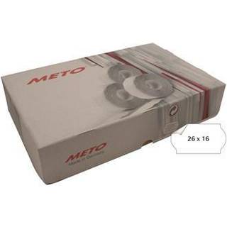 Meto etiket aftag 26x16 hvid (36rl/1200)