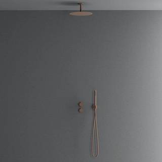 Primy termostat brusearmatur f/indbygning m/loftsbruser - rust