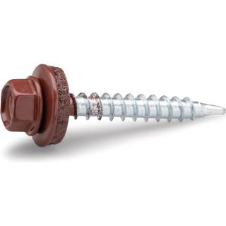 FAST farmerskrue med borespids, oxidrød, 4,8 x 35 mm - 250 stk.