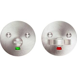 Beslagsboden Design toiletlås, børstet krom, Ø51 mm